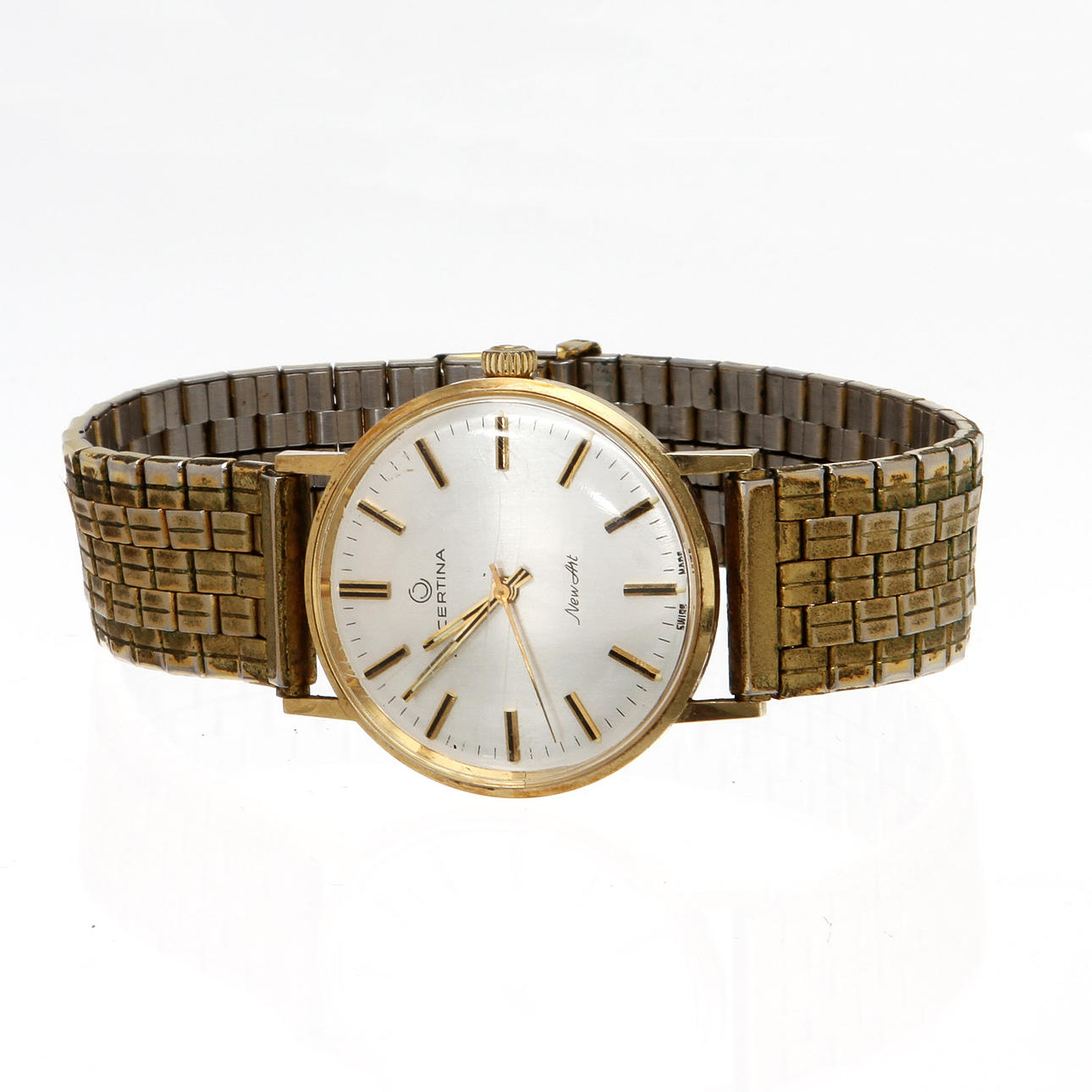 HERRARMBANDSUR, Certina New Art, 14k guld i ur.