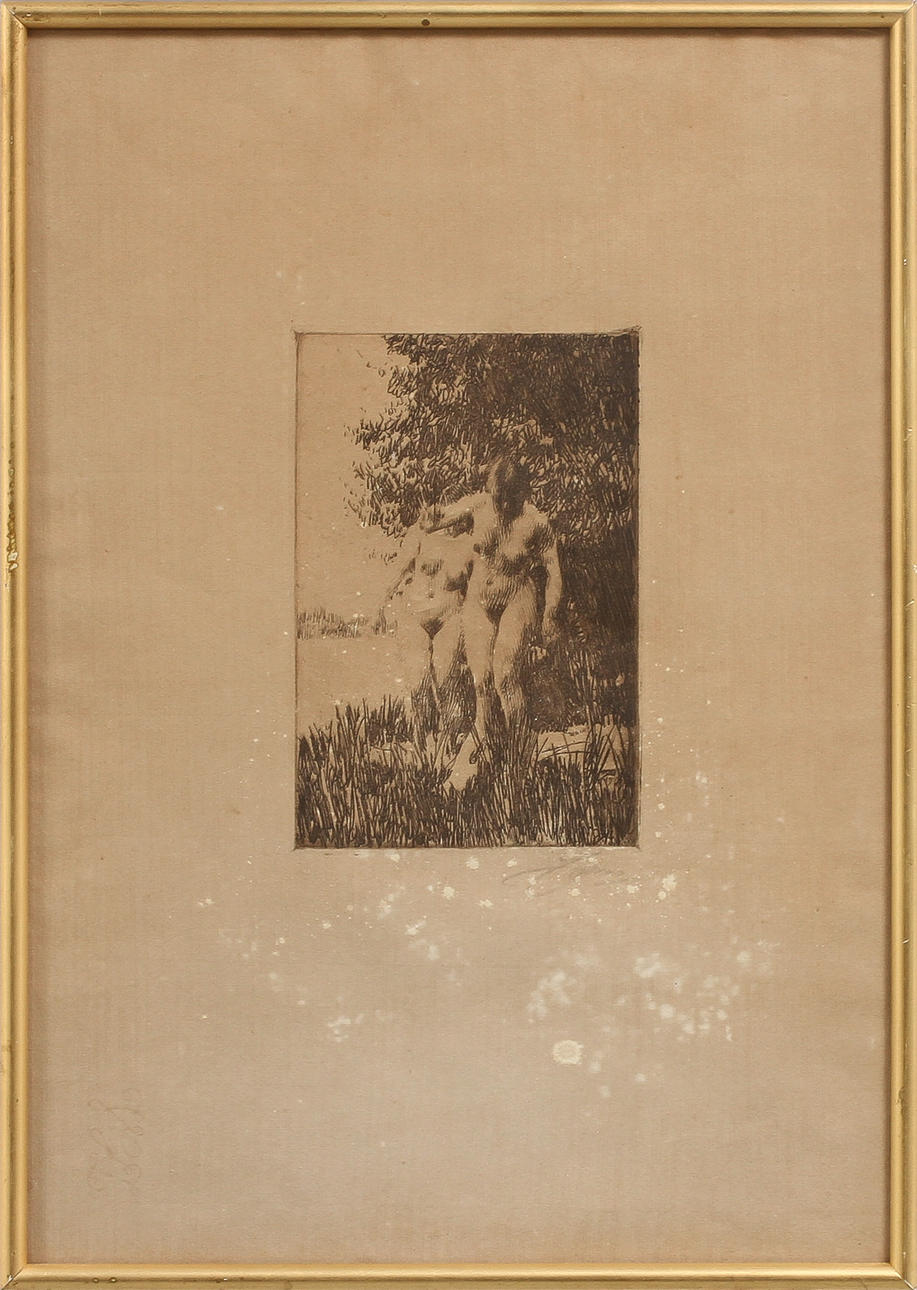 ANDERS ZORN. "Al", etsning, signerad.