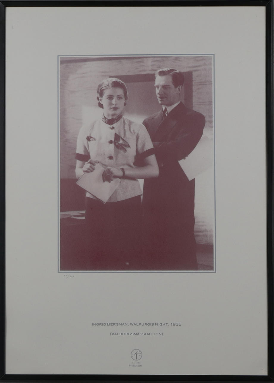 AFFISCHER, 2 st, Ingrid Bergman, "One Only Night" samt "Walpurgis Night", SF, 1900-talets första hälft.