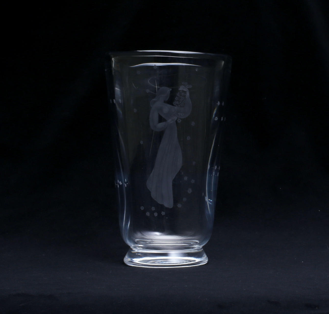 SVEN PALMQVIST. Vas, Orrefors, Sign. 1957.