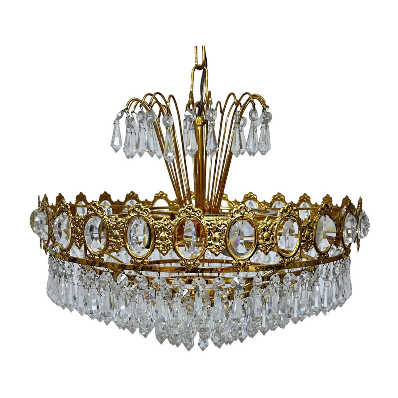 CEILING LAMP with PRISMOR, 1900s.