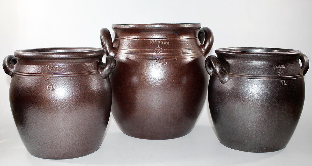 KRUKOR, 3 st, Höganäs 2 st, 5 liter, 1 st 10 liter.