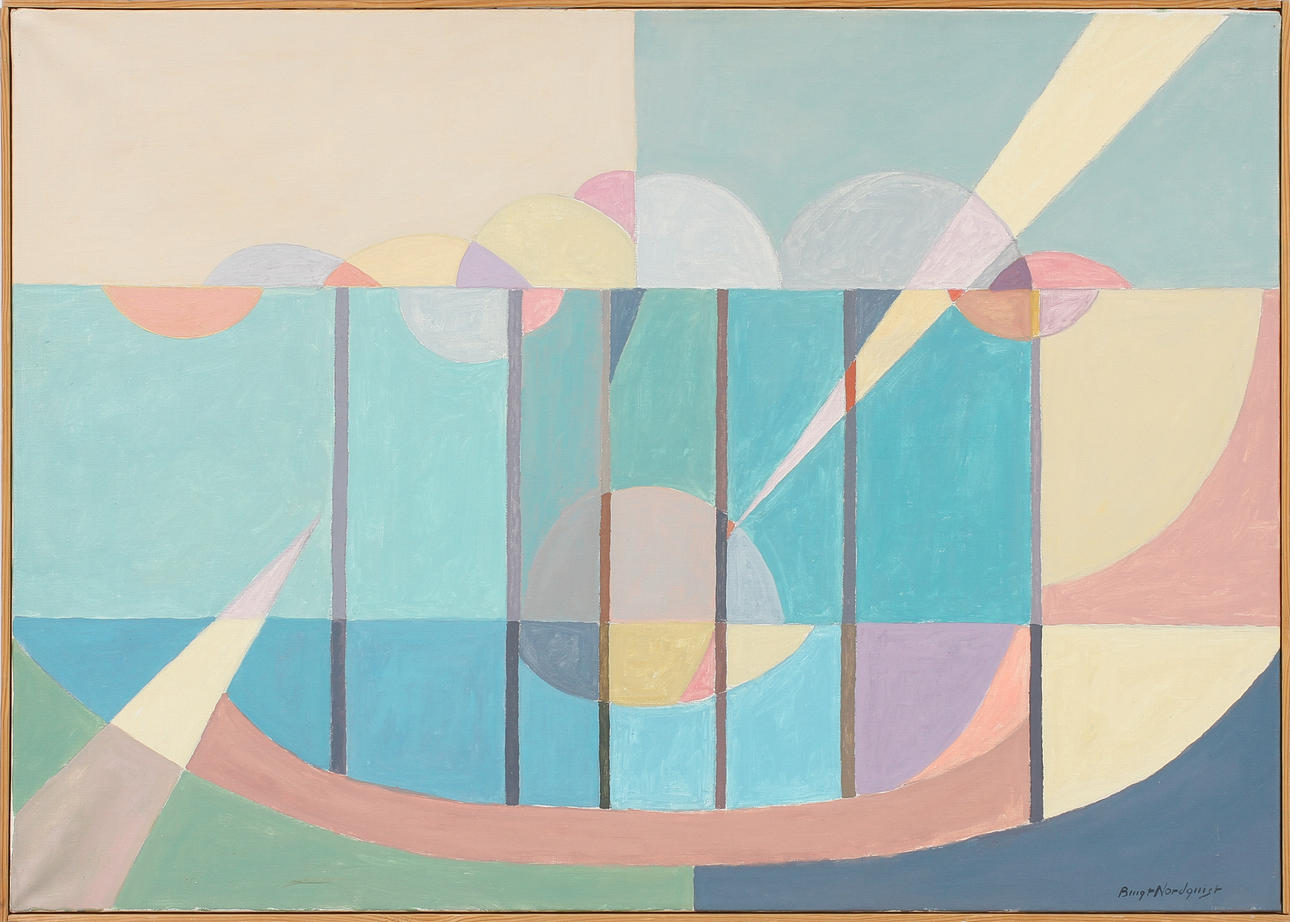 BENGT NORDQUIST. "Solvind", akryl på duk, signerad.