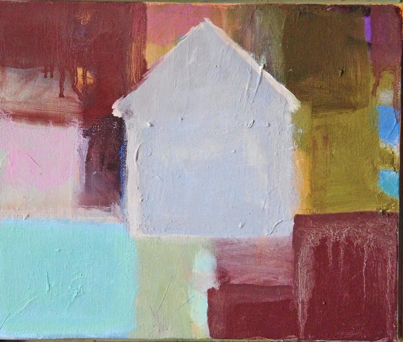 ANDRES GYLLERFELT. TILLSKRIVEN. Kubistiskt hus, olja på duk, signerad på baksidan.