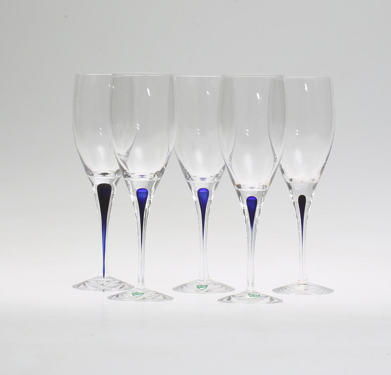 ERIKA LAGERBJELKE. Vinglas, 5 st, "Intermezzo", Orrefors.