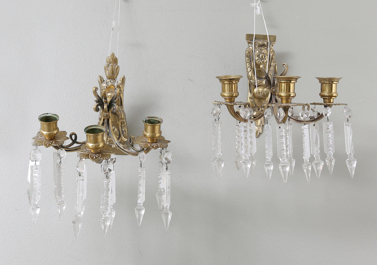 VÄGGLYSTRAR, 1 par, 1900-tal.