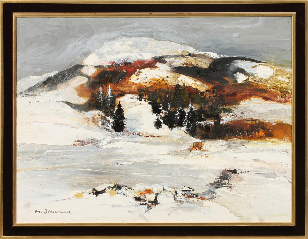 MICHEL JOUENNE. "Neige", olja på duk, signerad.