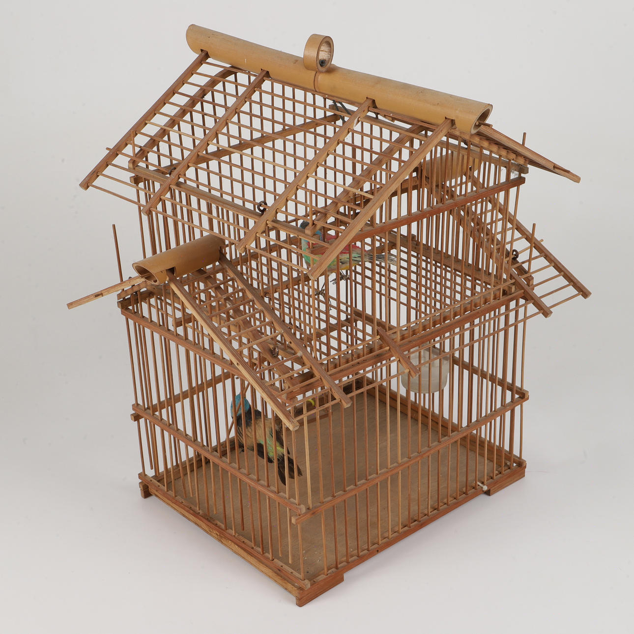 JAULA DE AVES, madera, siglo XX.