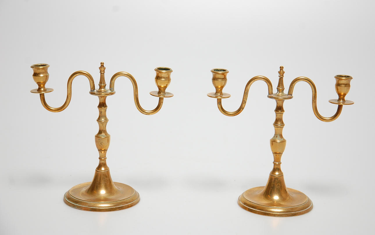 LJUSSTAKAR, 1 par, empirestil, Skultuna No; 129.