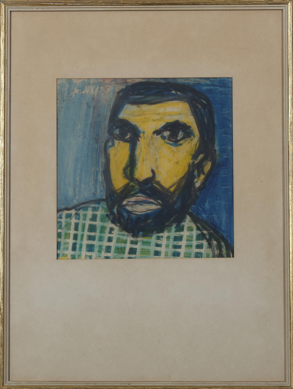 IVAN JORDELL. Självporträtt ?, Pastell, signerad Jordell.