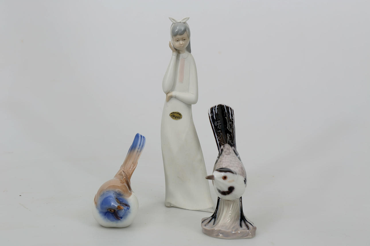 FIGURINER, porslin, 3 stycken, bland annat Bing & Gröndahl.