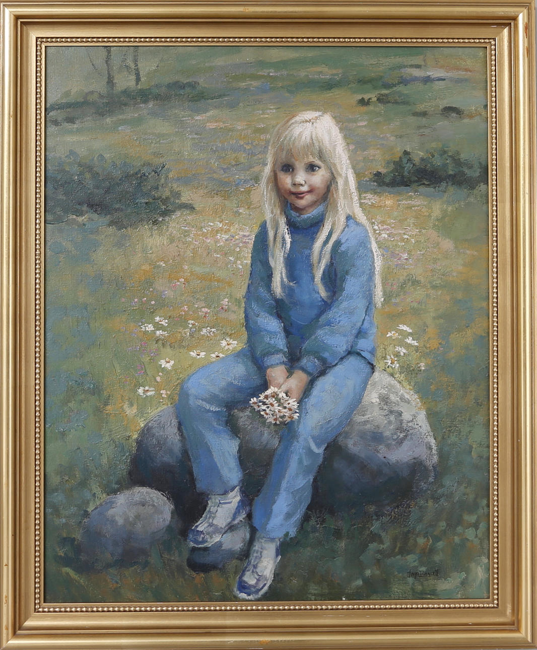 INGA BURSELL. "Katarina", olja på duk, signerad.