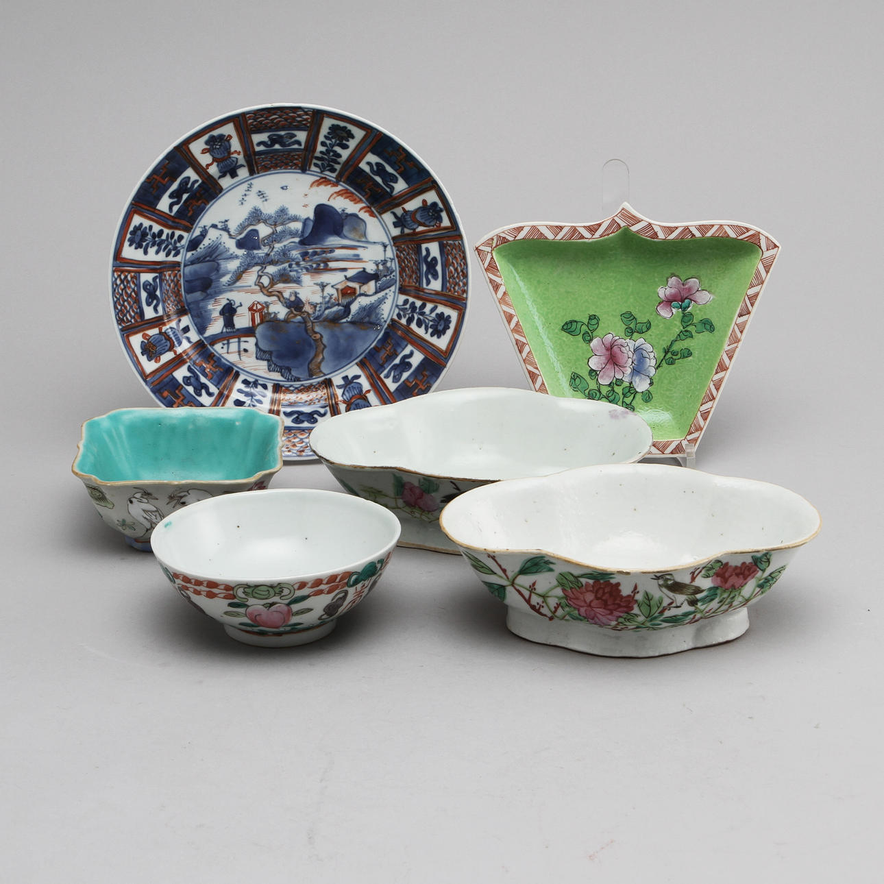 PORSLIN, 6 delar, Kina, 17/1900-tal.