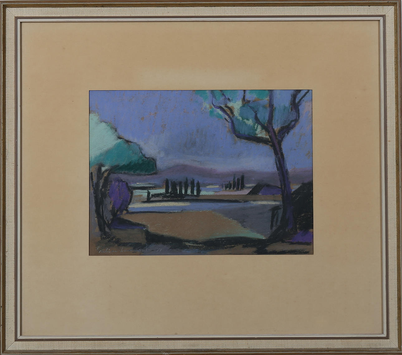 FABIAN LUNDQVIST. Motiv av landskap, akvarell, signerad.