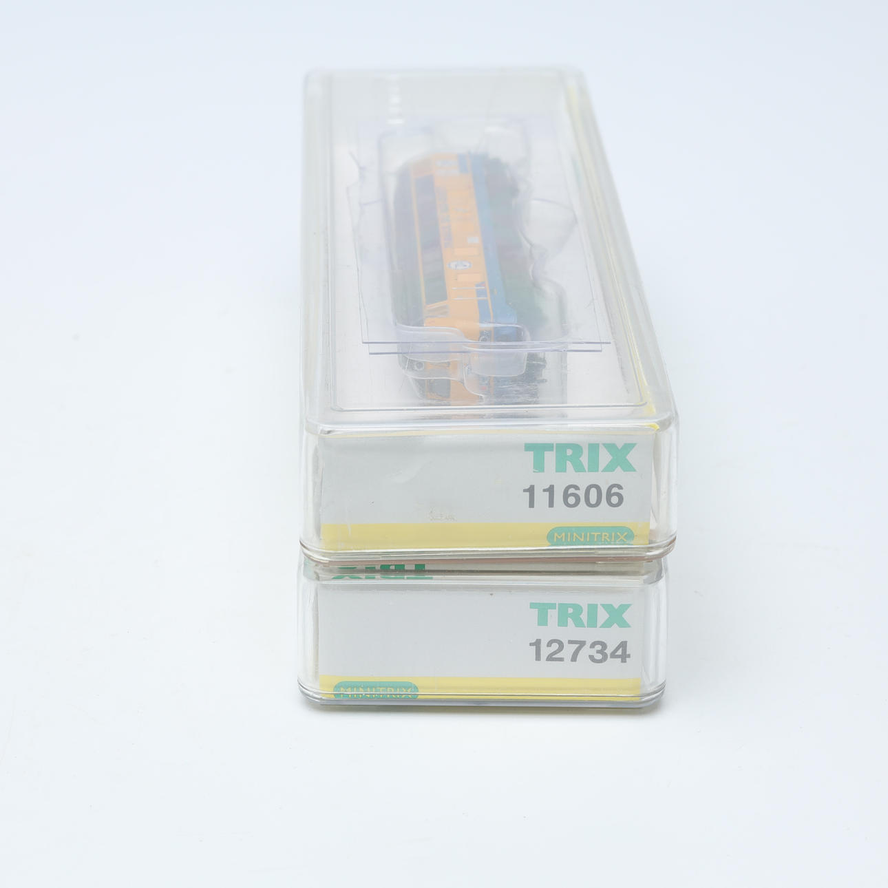 MINITRIX 11606 and 12734, 2 locomotives TSO and SNCF, track N, original ...