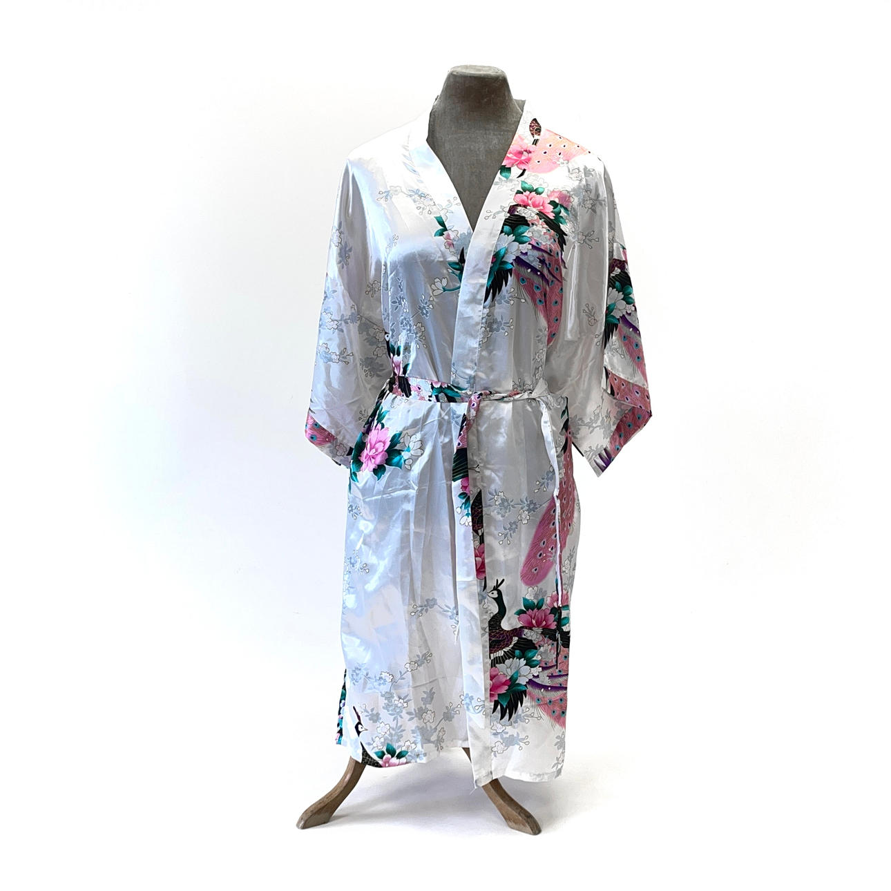 VINTAGE KVINNAS MORGONROCK/KIMONO.