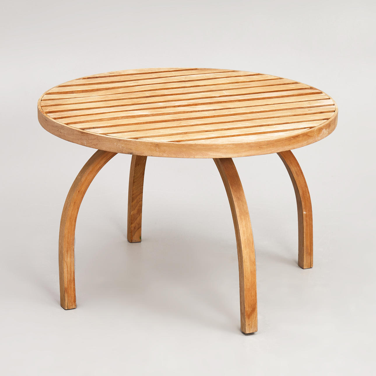 TABLE, mid-20th century, Swedish Modern, layer-glued birch.