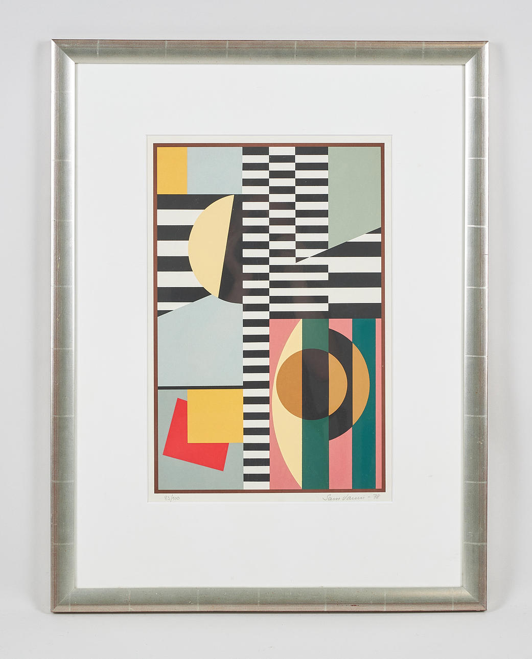 SAM VANNI. Composition, signed and dated -78, serigraphy 83/100.