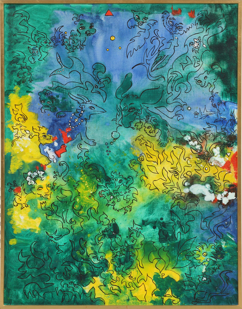 ULLA-BRITTA FREJE. "Där finns allt i överflöd", olja på duk, signerad.