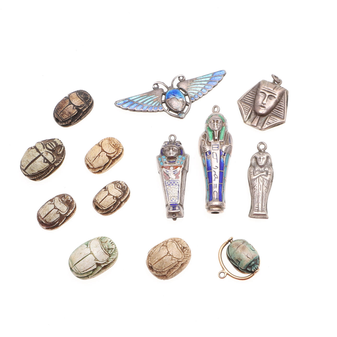 THIRTEEN COLLECTABLE ITEMS OF EGYPTIAN INTEREST.