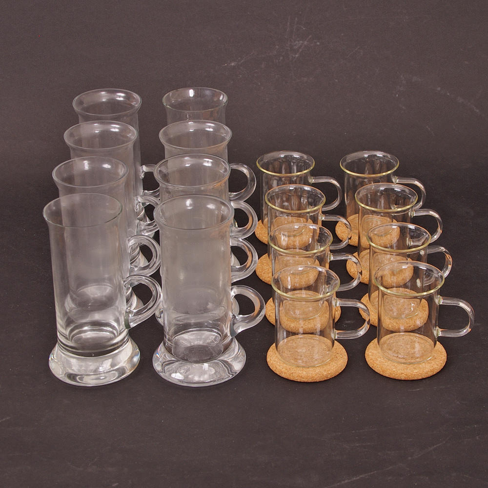 GLAS MED HANDTAG, 8+8 stycken.
