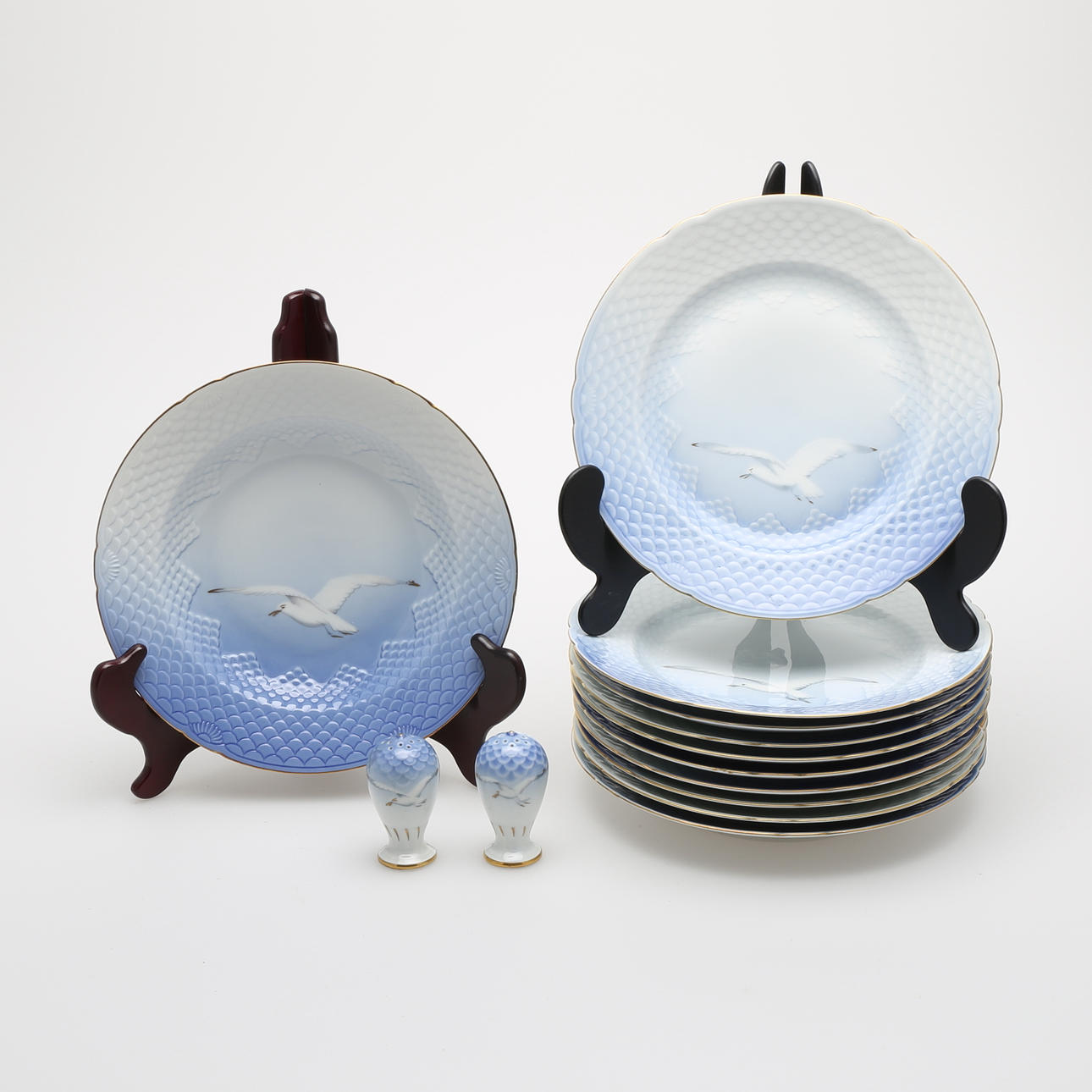 MATSERVISDELAR, 13 delar, "Måsen", Bing & Gröndahl, Danmark.