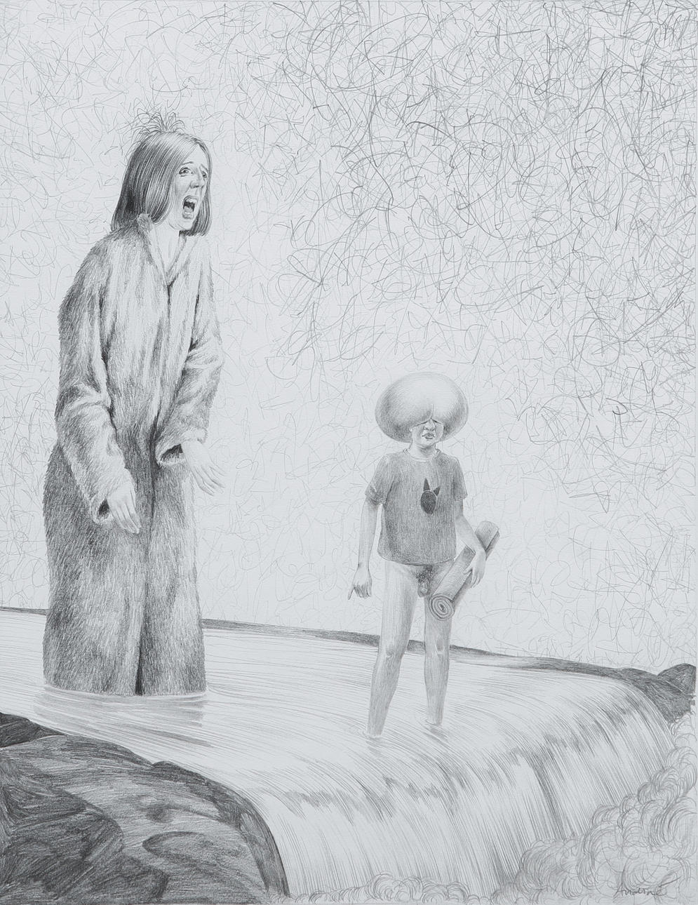 PATRIK ANDINÉ. "Excursión". lápices.