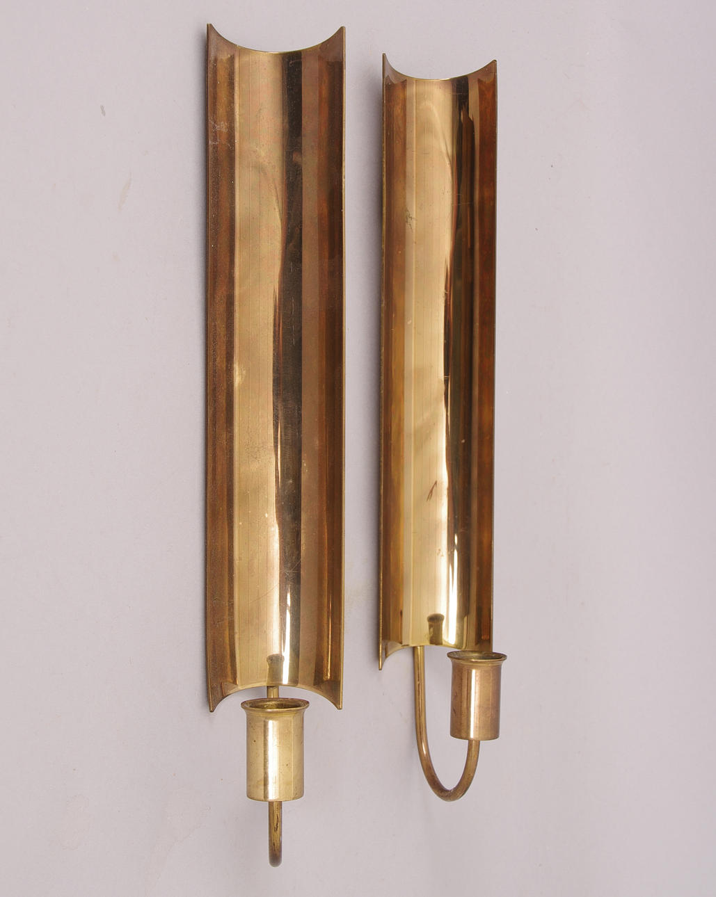 VÄGGLAMPETTER, 1 par, "Reflex", Pierre Forsell, Skultuna.