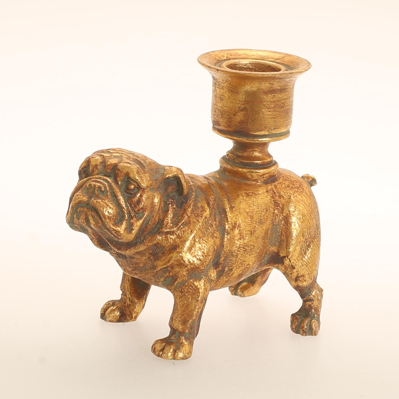 LJUSSTAKE, hund, polystone, samtida.