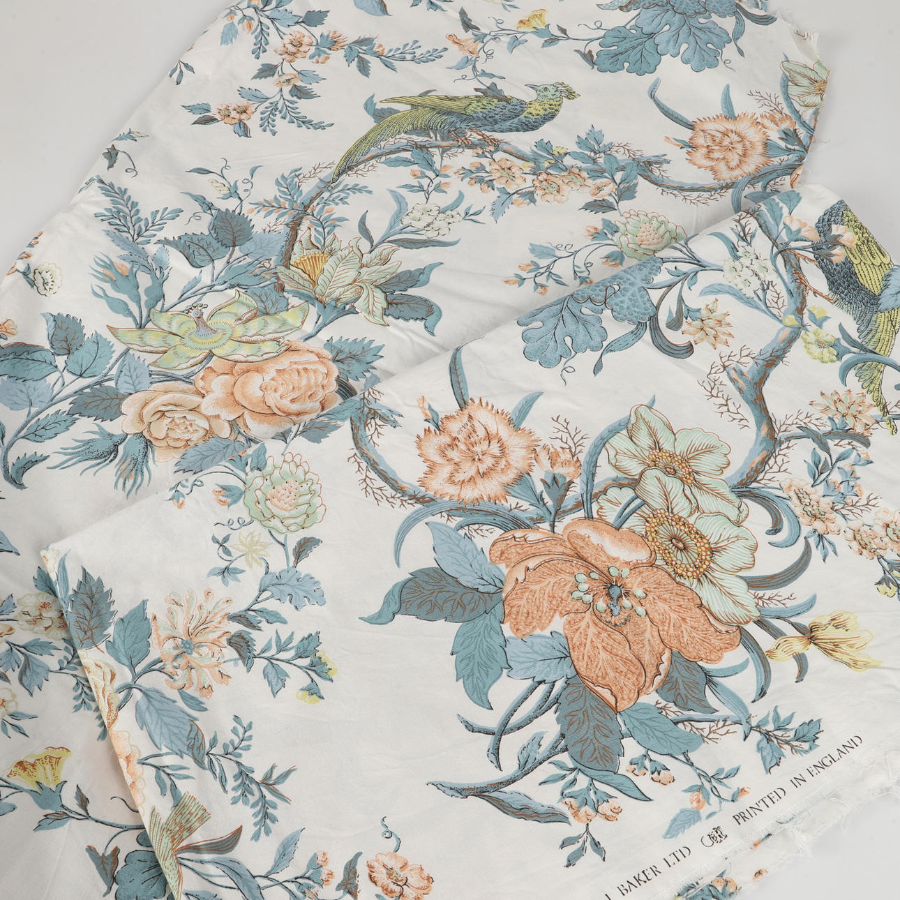 FABRICS, 2 patterned, "Passion Flower", G. P & J Baker, England, 2000s.