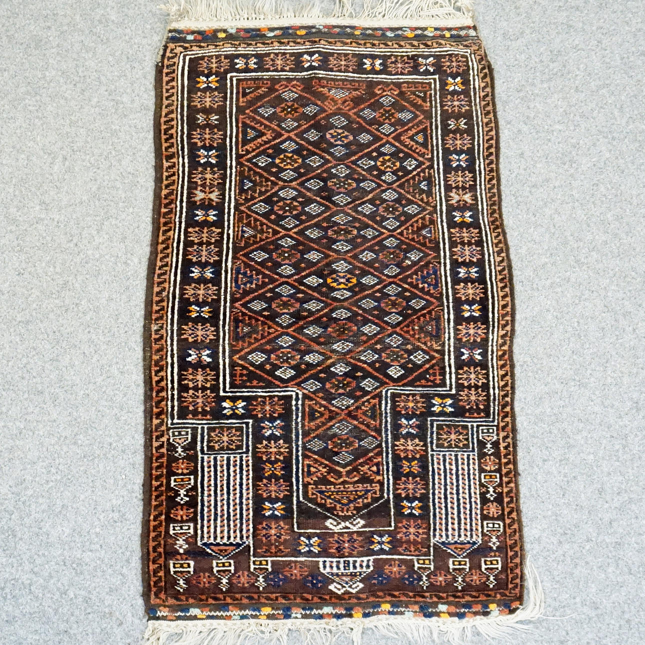 PRAYER MAT, oriental, approx. 134 x 76 cm.