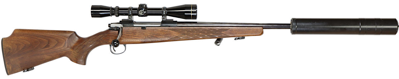GUN WITH SILENCER, Repeater, make Varberger, model 757, caliber .30-06 ...