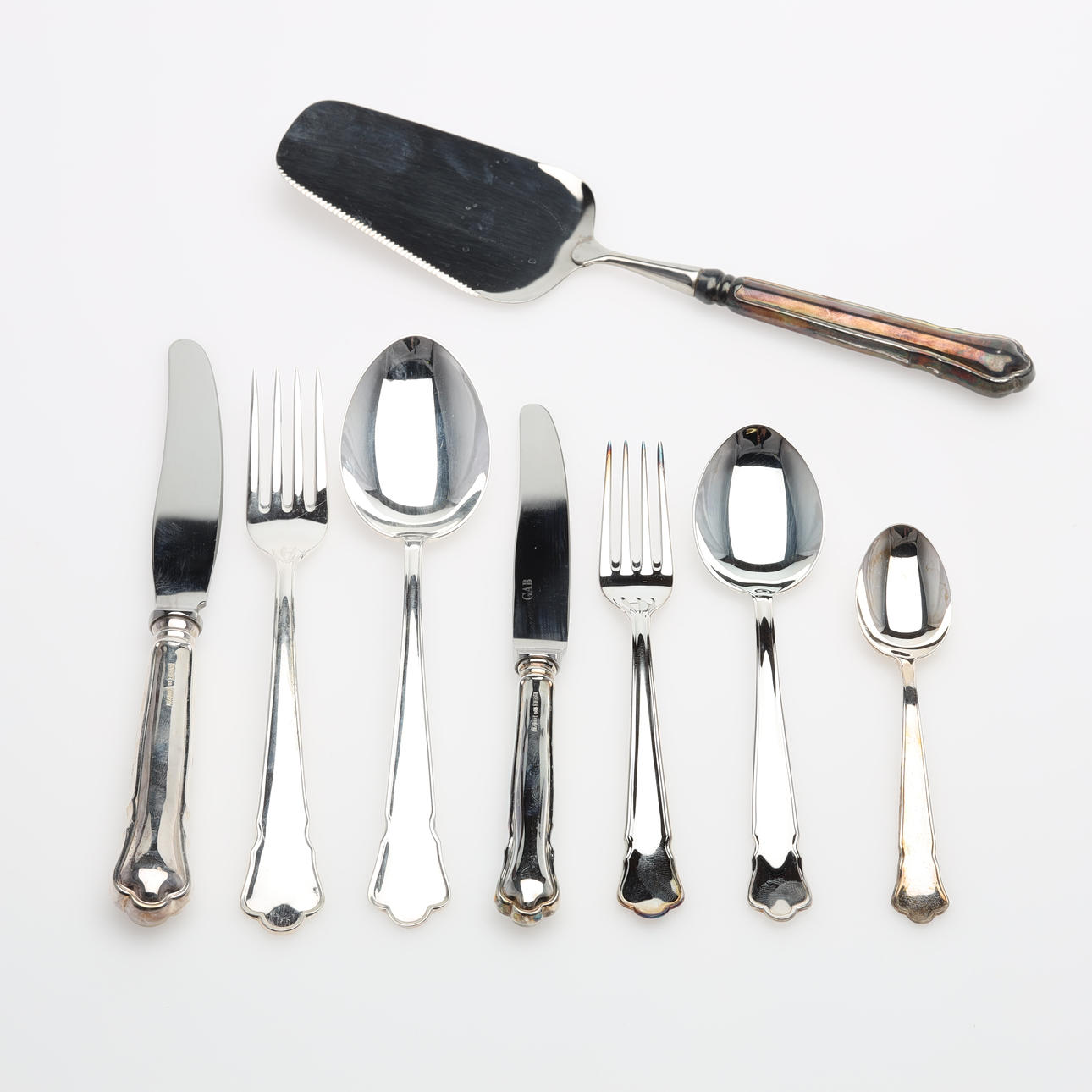 CUTLERY SET, 85 pieces, silver, model "Chippendale", 830, SABE.