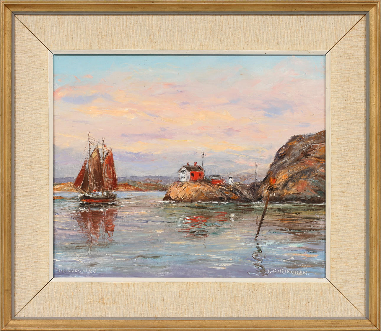 KURT ERIK HEINONEN. "Islandsberg", olja på duk, signerad.