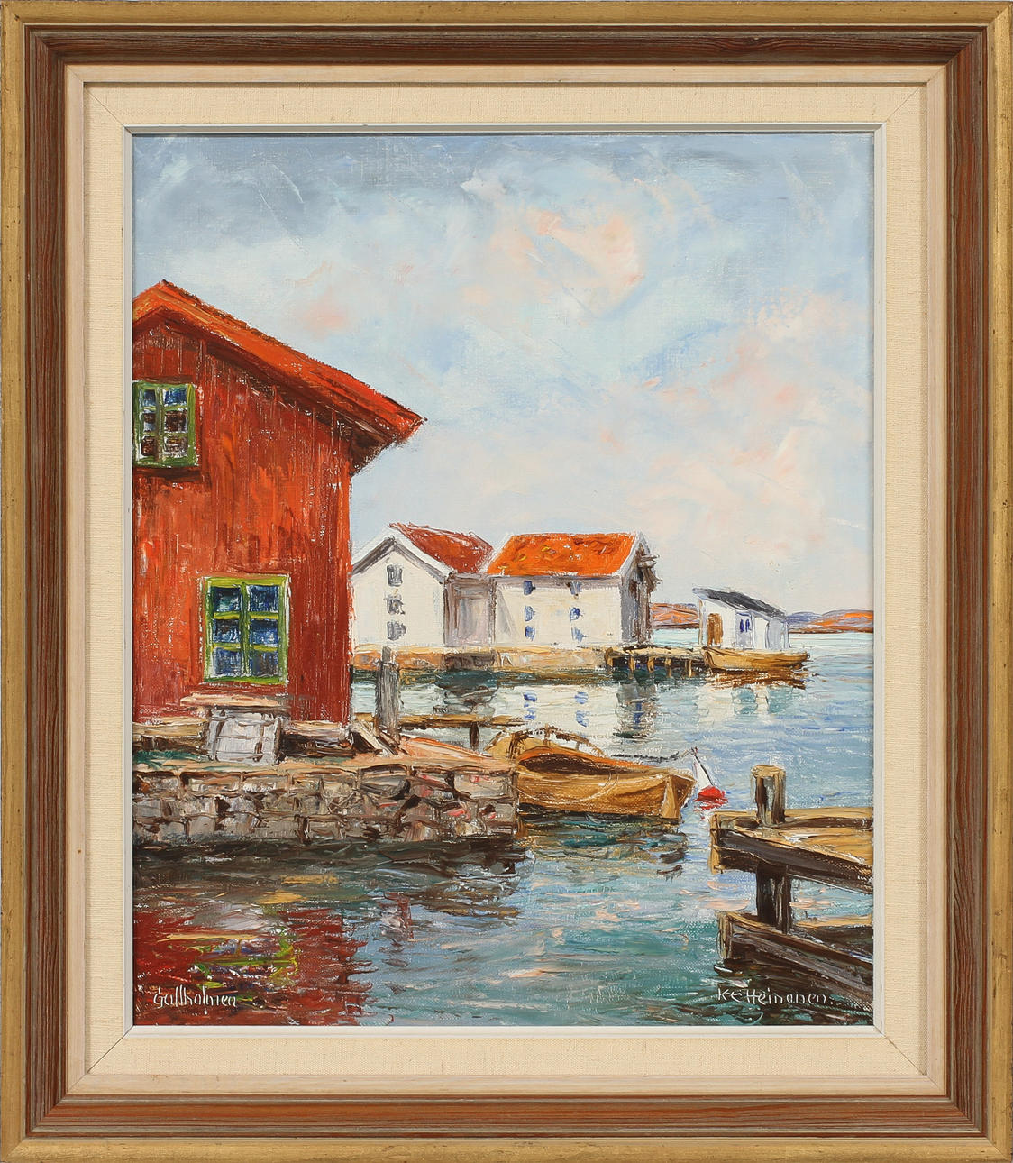 KURT ERIK HEINONEN. "Gullholmen", olja på duk, signerad.