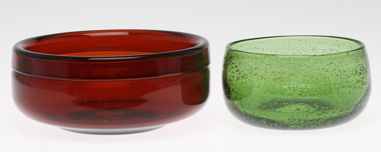 SKÅLAR, 2 st, glas, Erik Höglund Boda.