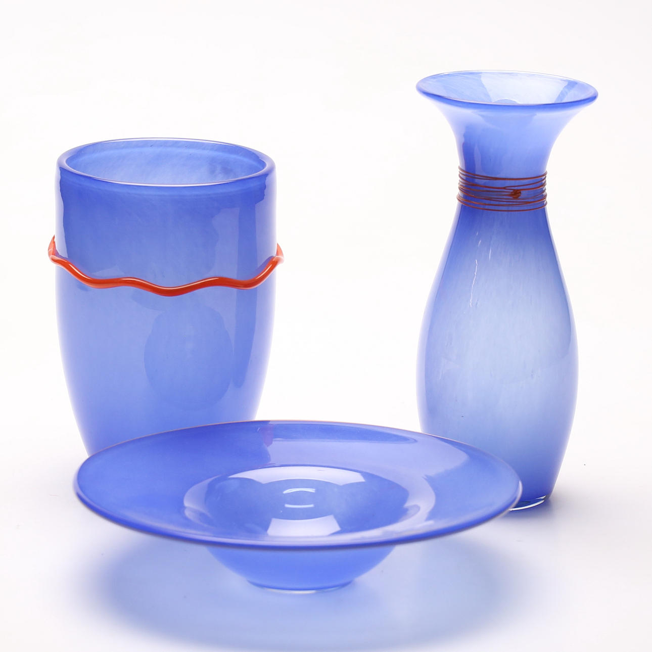 VASES, 2 pcs and BOWL, Marc Aurel.