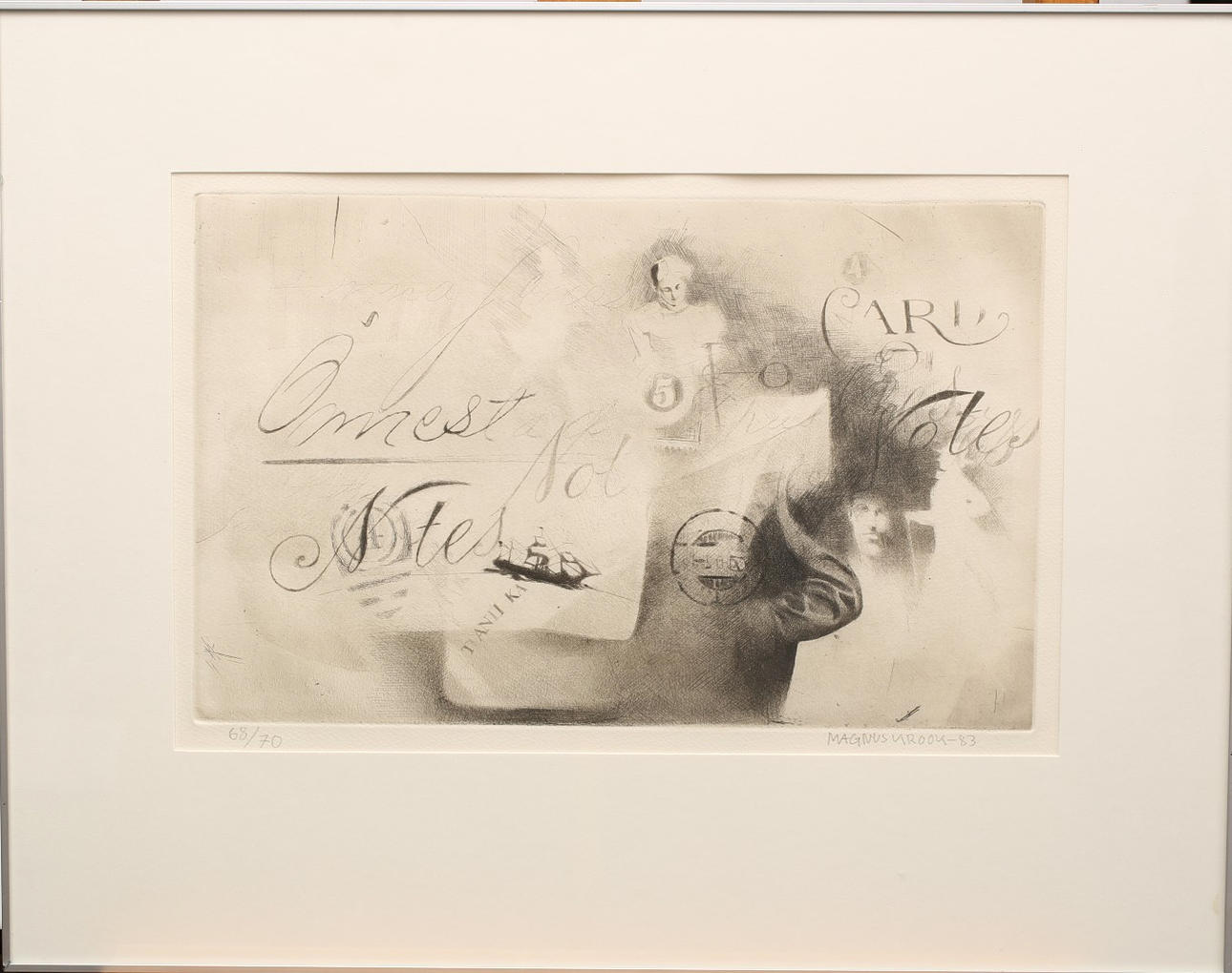 MAGNUS KROOK. Lithograph, numbered 68/70, signed, dated -83.