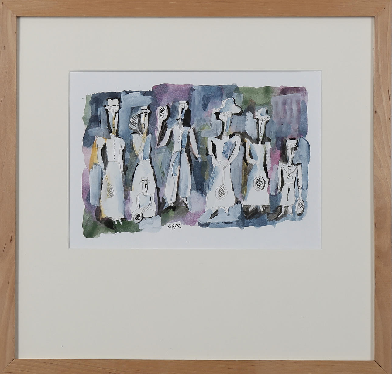 MADELEINE PYK. Akvarell, signerad Pyk.