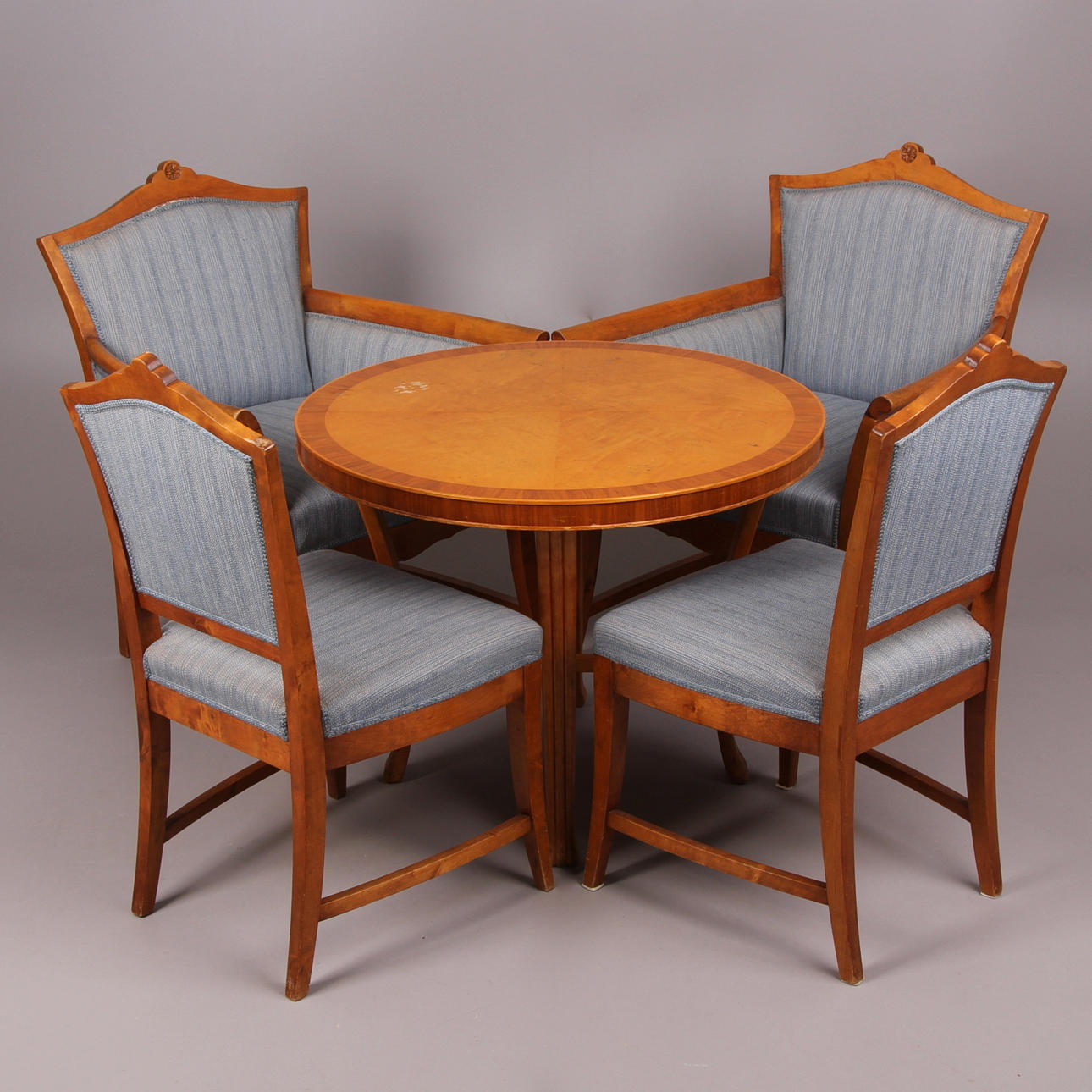 SALONGSGRUPP, 5 delar, björk, Karl Johanstil, tidigt 1900-tal.