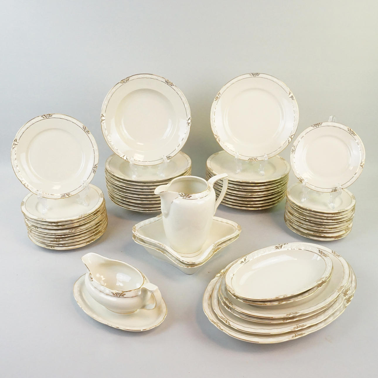 DINING SET, 57 pieces, porcelain, marked Import, Bavaria.