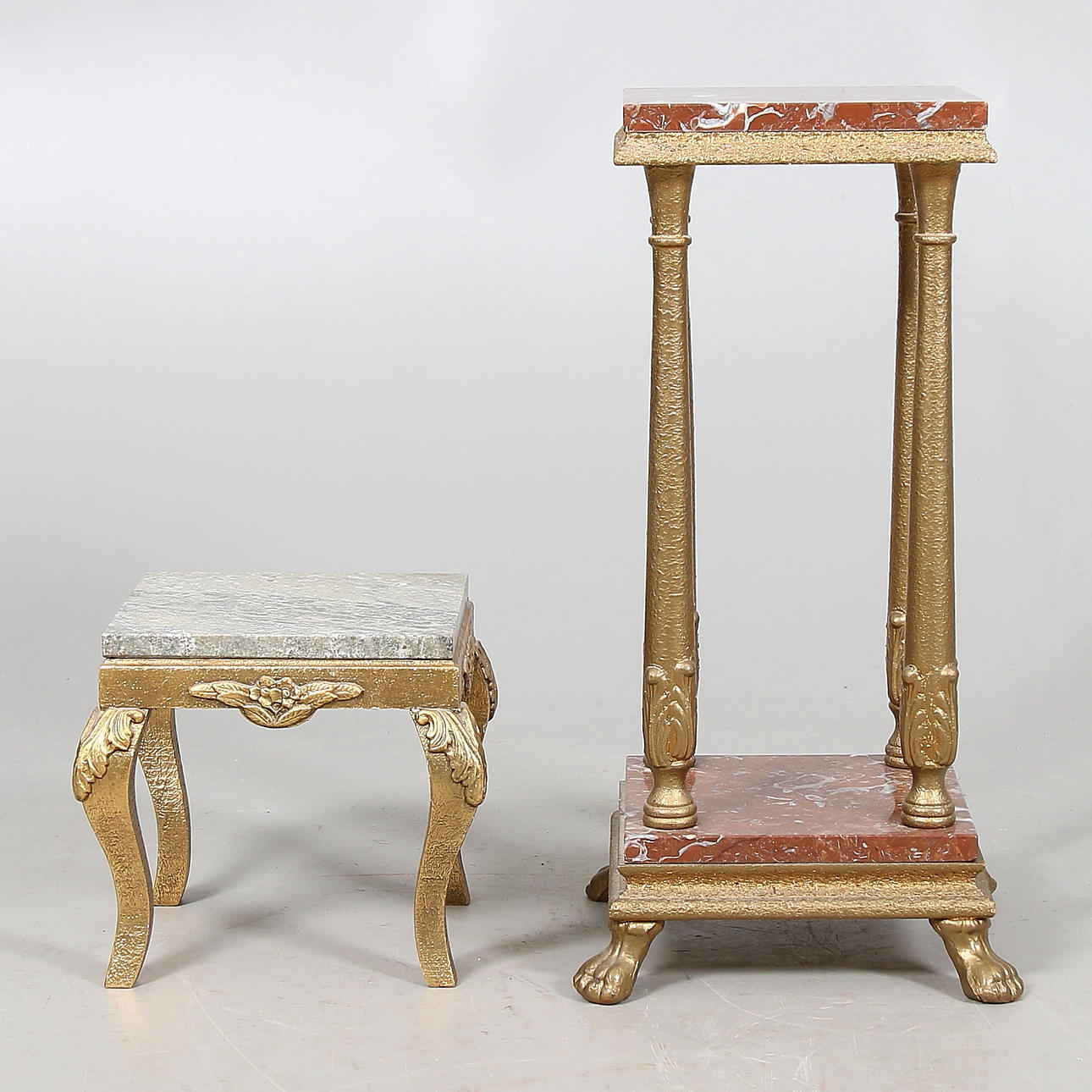 PIEDESTAL samt BLOMPALL, gustaviansk stil. 1900-tal.