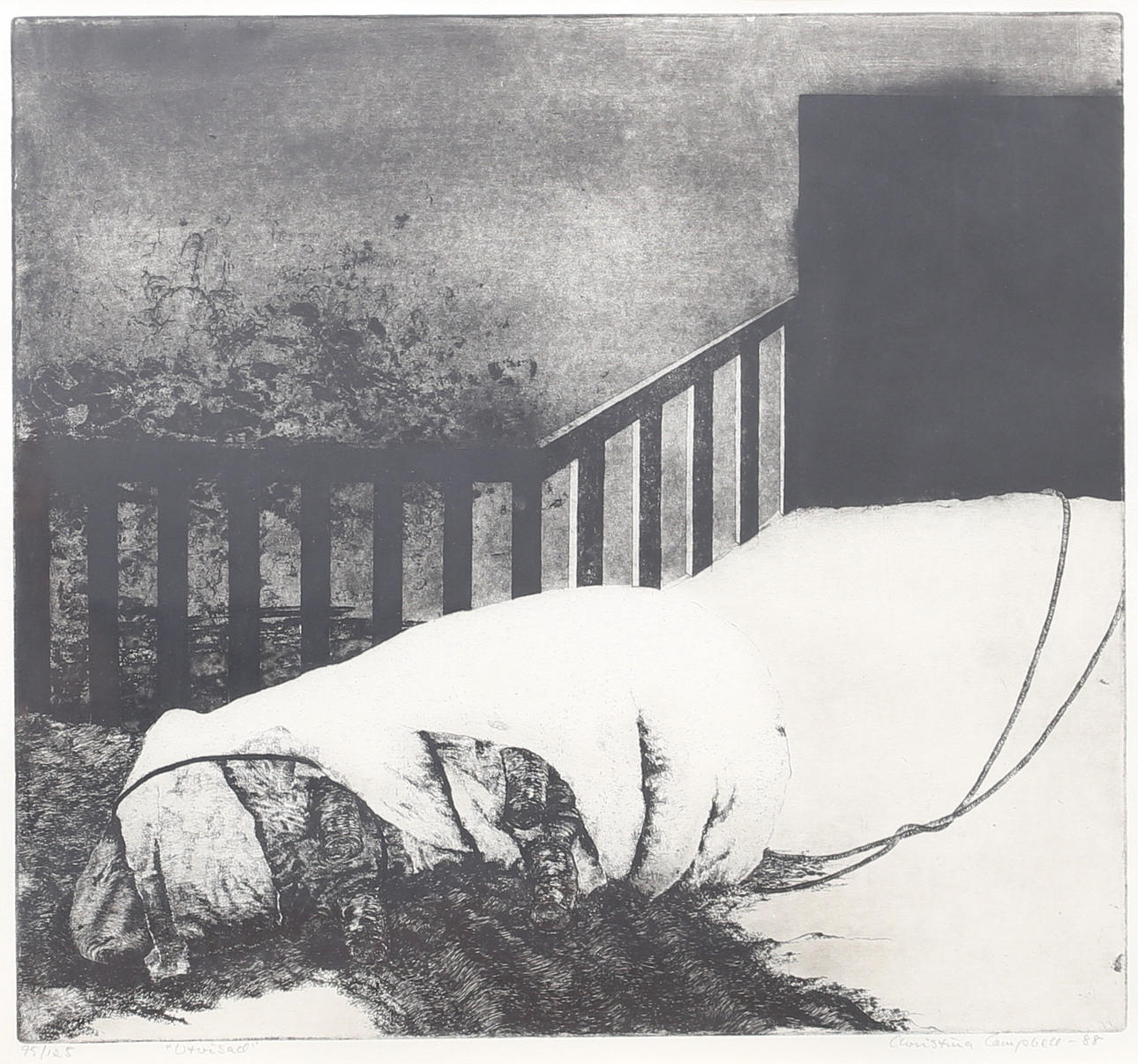 CHRISTINA CAMBELL. Lithograph, "Expelled", signed, numbered 95/125, dated -88.
