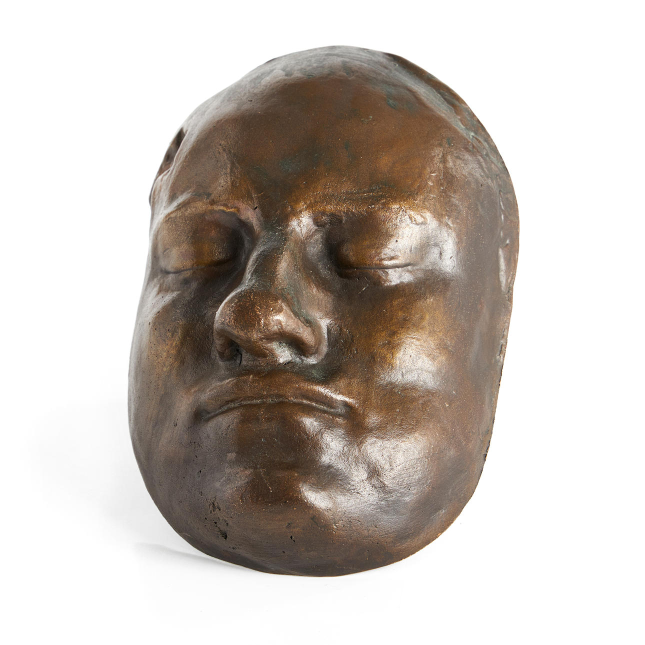 Totenmaske KARLs XII., Bronze.
