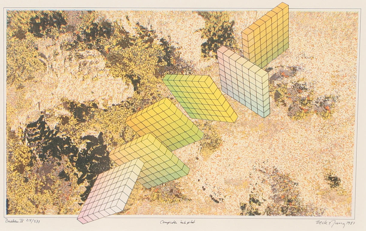 BECK & JUNG. "Draken IV", computer ink plot, signerad 1981.