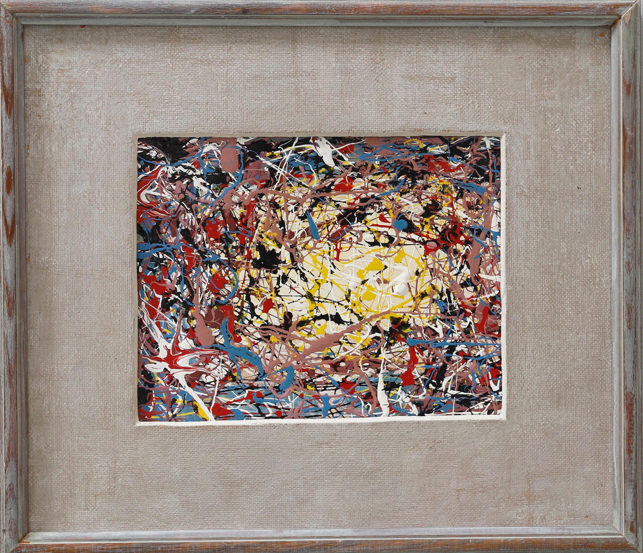 OKÄND KONSTNÄR. Abstract composition, oil on Board.