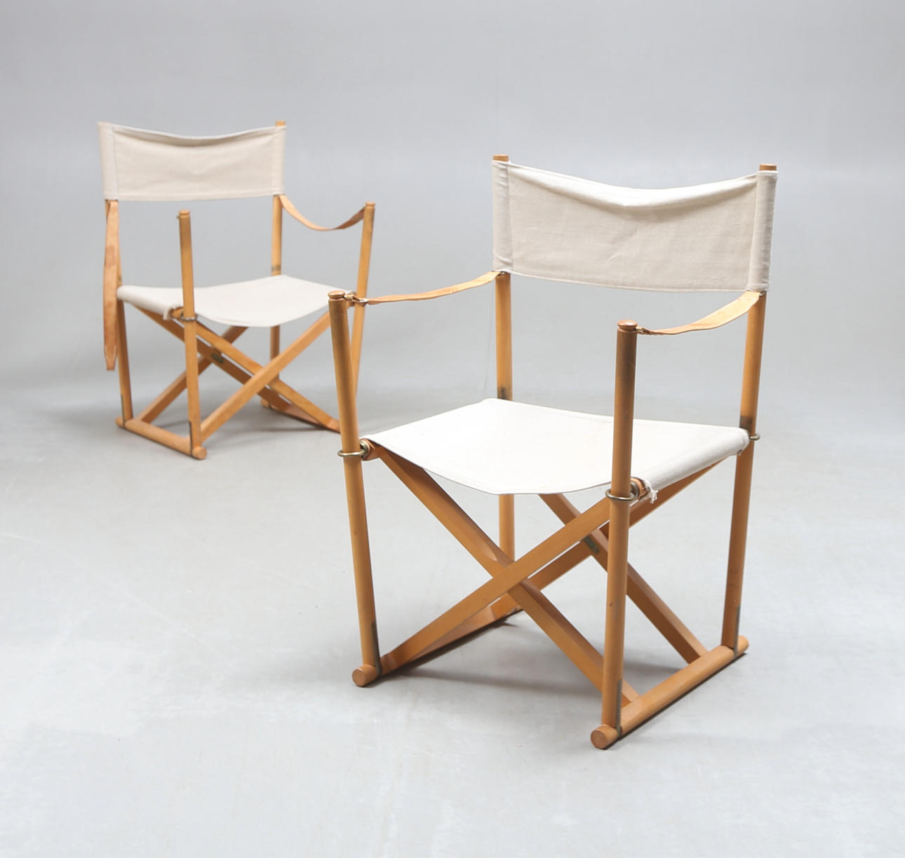 MOGENS KOCH. Folding chairs, a pair, Interna, Denmark.