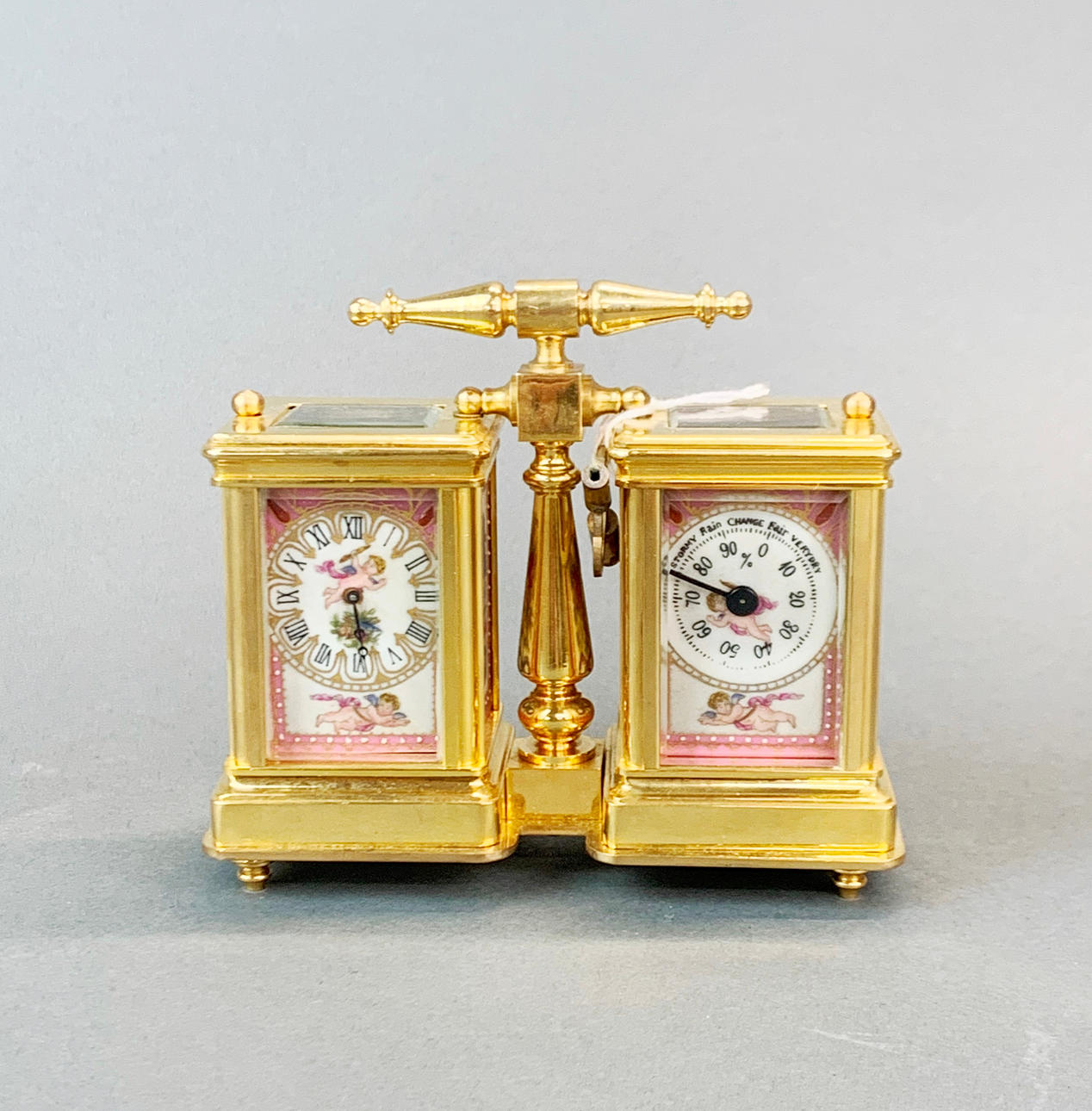 MINIATURE CLOCK & BAROMETER.