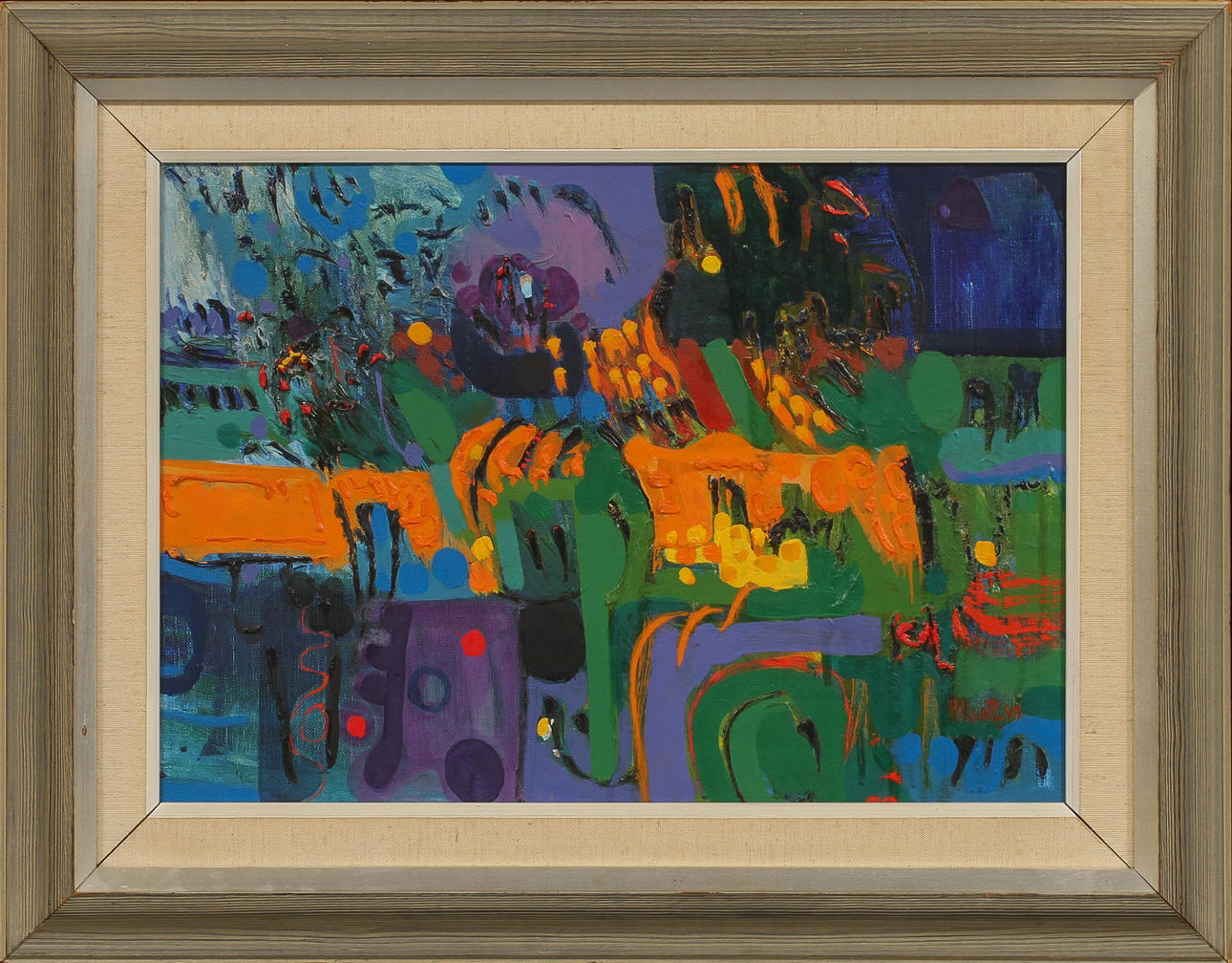 WILGOT LIND. "Lördag", olja på duk, signerad.