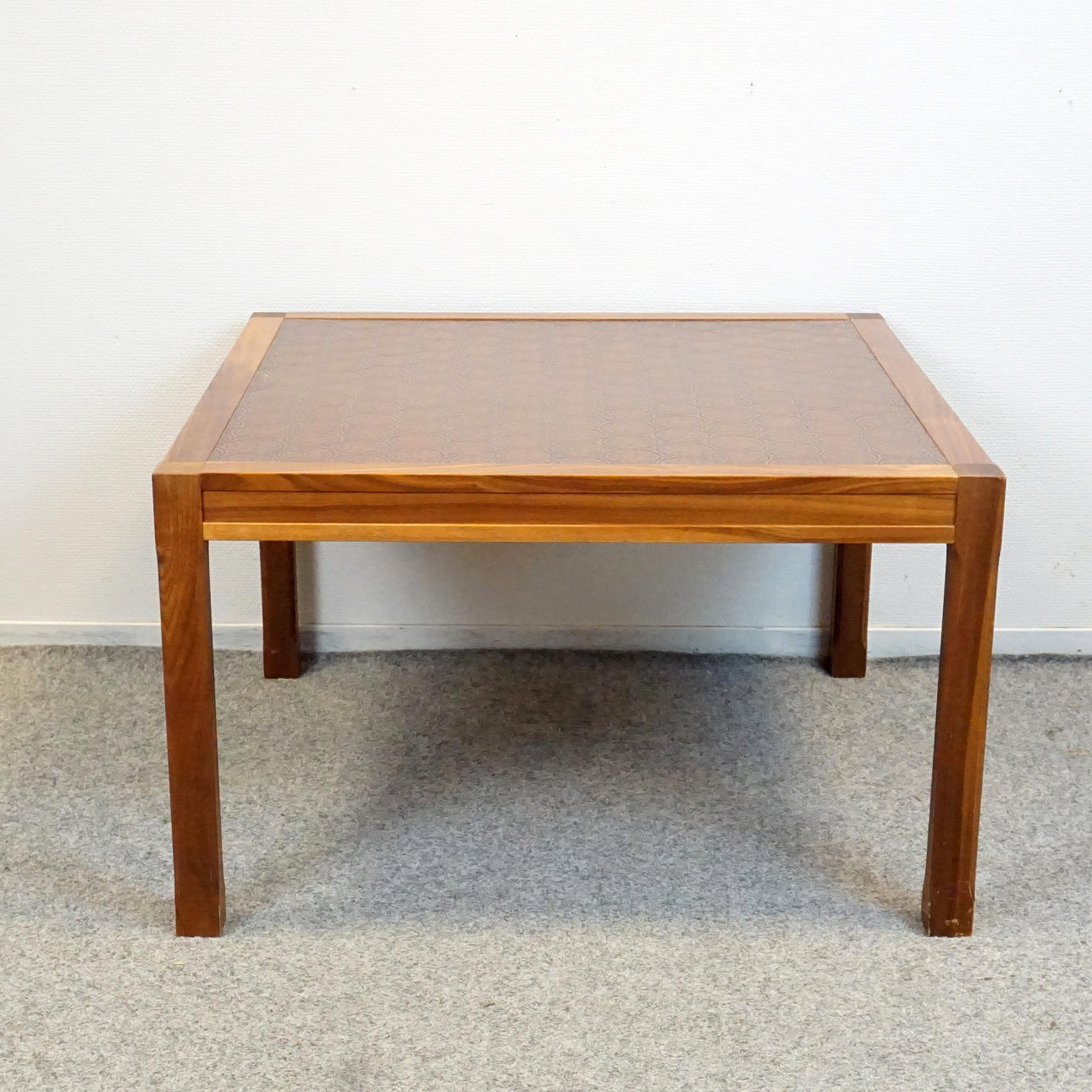 SOFFBORD, koppar/trä, 1900-talets mitt.